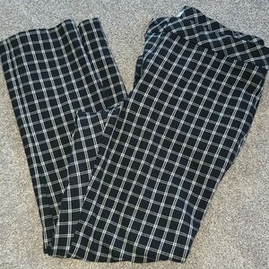 J Jill Premium Bi-Stretch Black Checkered Pants